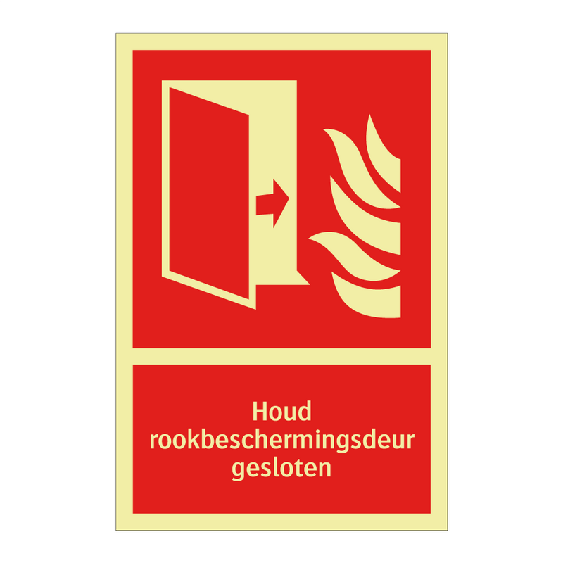 Houd rookbeschermingsdeur gesloten