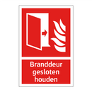 Branddeur gesloten houden