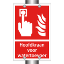 Hoofdkraan voor watertoevoer