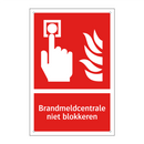 Brandmeldcentrale niet blokkeren