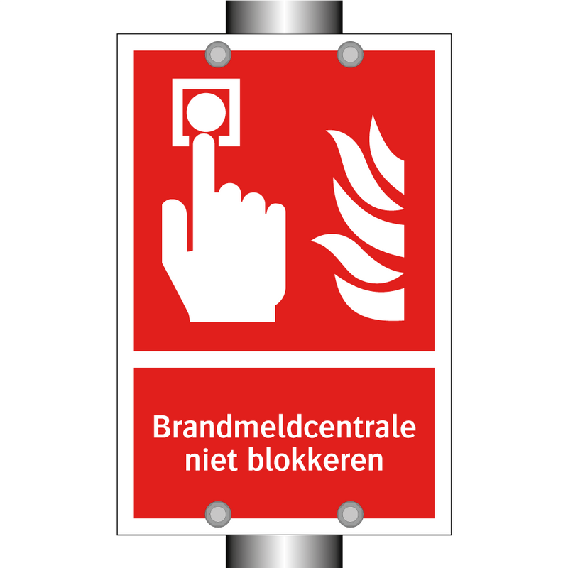 Brandmeldcentrale niet blokkeren