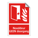 Nooddeur GEEN doorgang