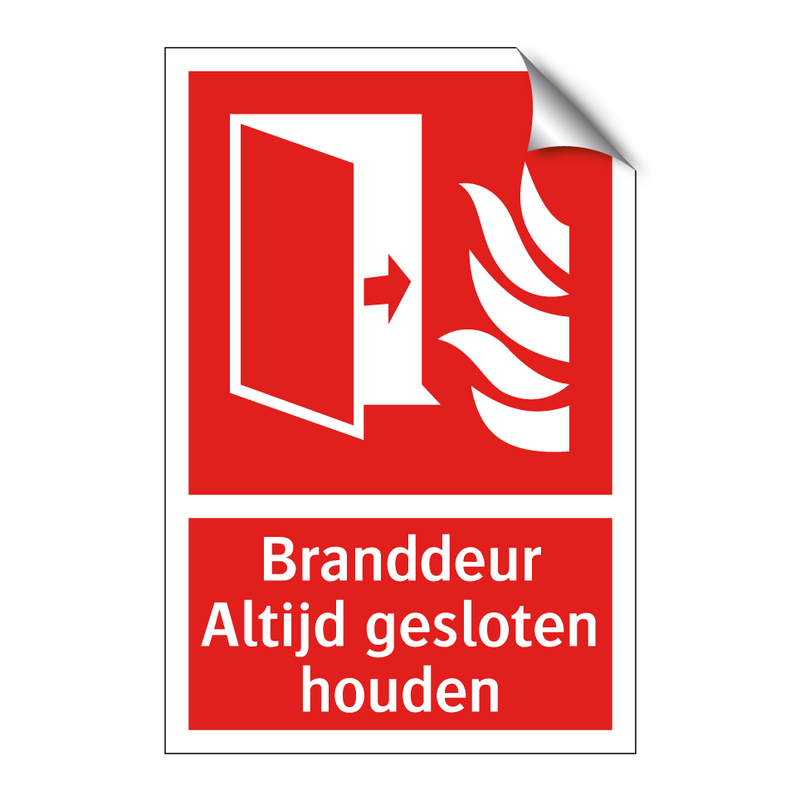 Branddeur Altijd gesloten houden