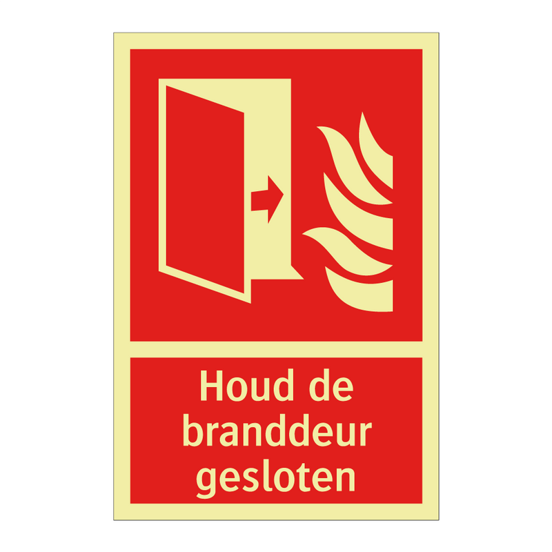 Houd de branddeur gesloten