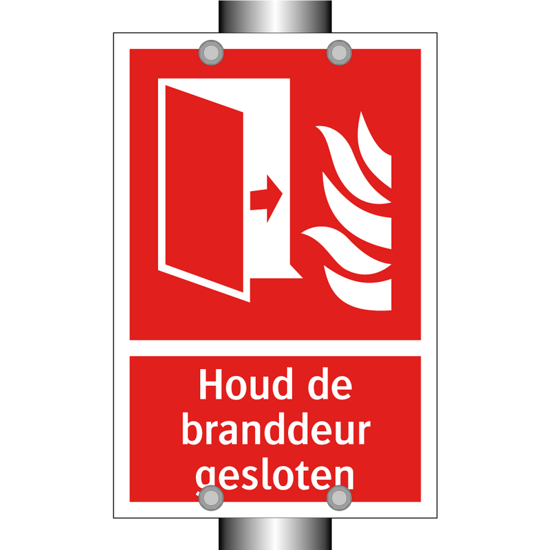 Houd de branddeur gesloten