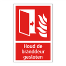Houd de branddeur gesloten