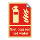 Niet blussen met water