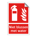 Niet blussen met water