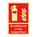 Brandblusser in het trappenhuis