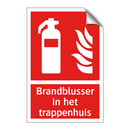 Brandblusser in het trappenhuis