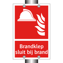 Brandklep sluit bij brand