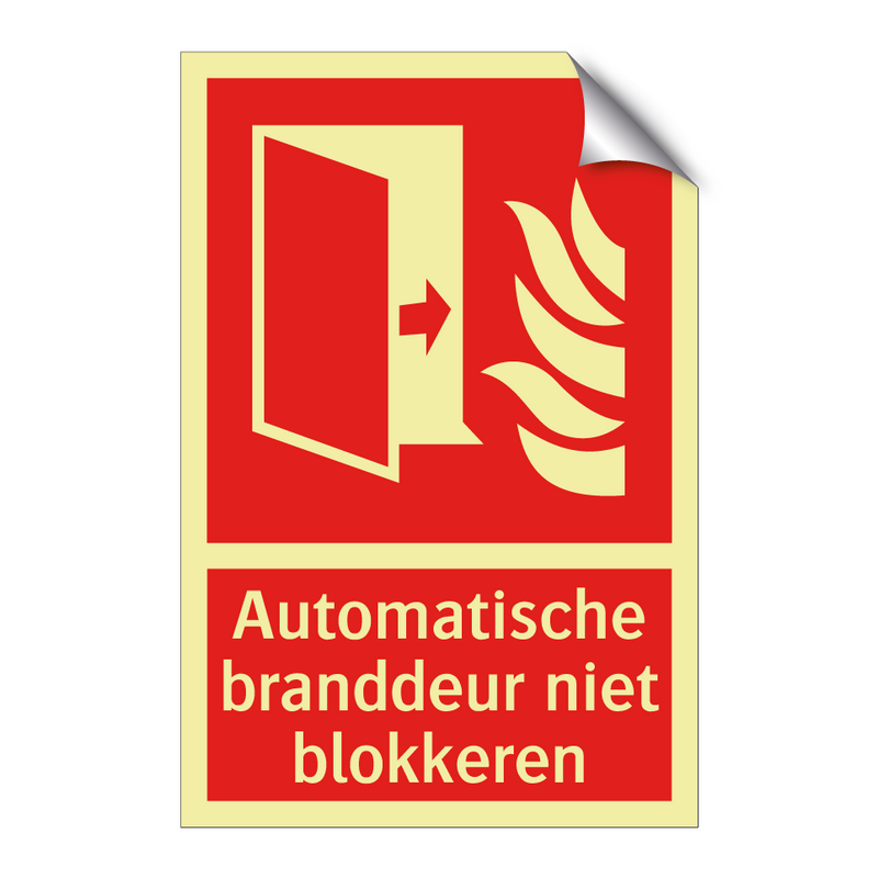 Automatische branddeur niet blokkeren