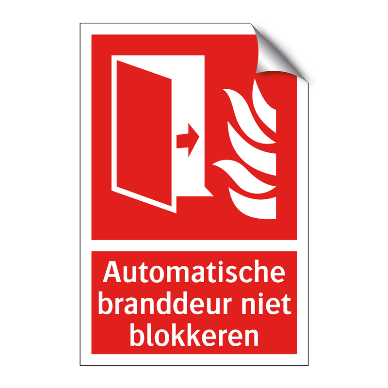 Automatische branddeur niet blokkeren