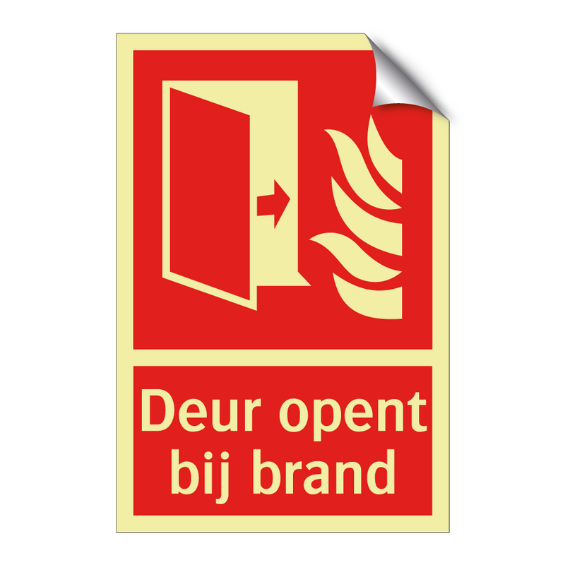 Deur opent bij brand