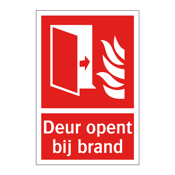 Deur opent bij brand
