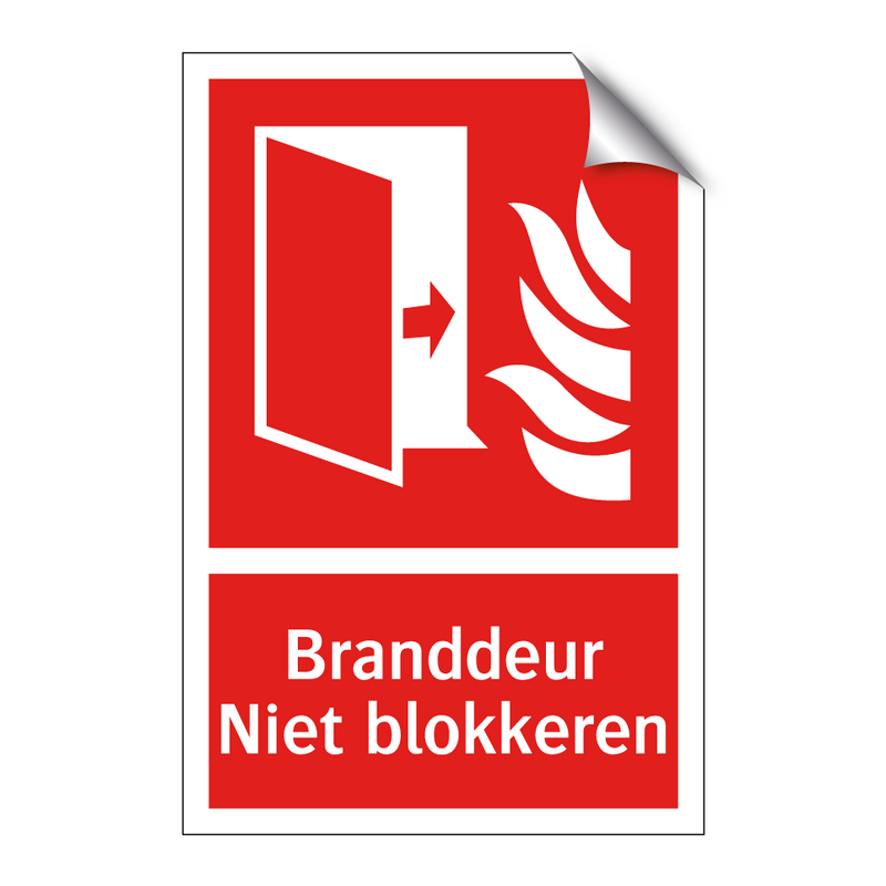 Branddeur - Niet blokkeren