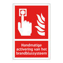 Handmatige activering van het brandblussysteem
