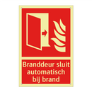 Branddeur sluit automatisch bij brand