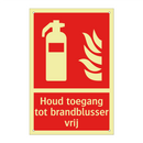 Houd toegang tot brandblusser vrij