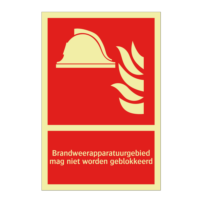 Brandweerapparatuurgebied mag niet worden geblokkeerd