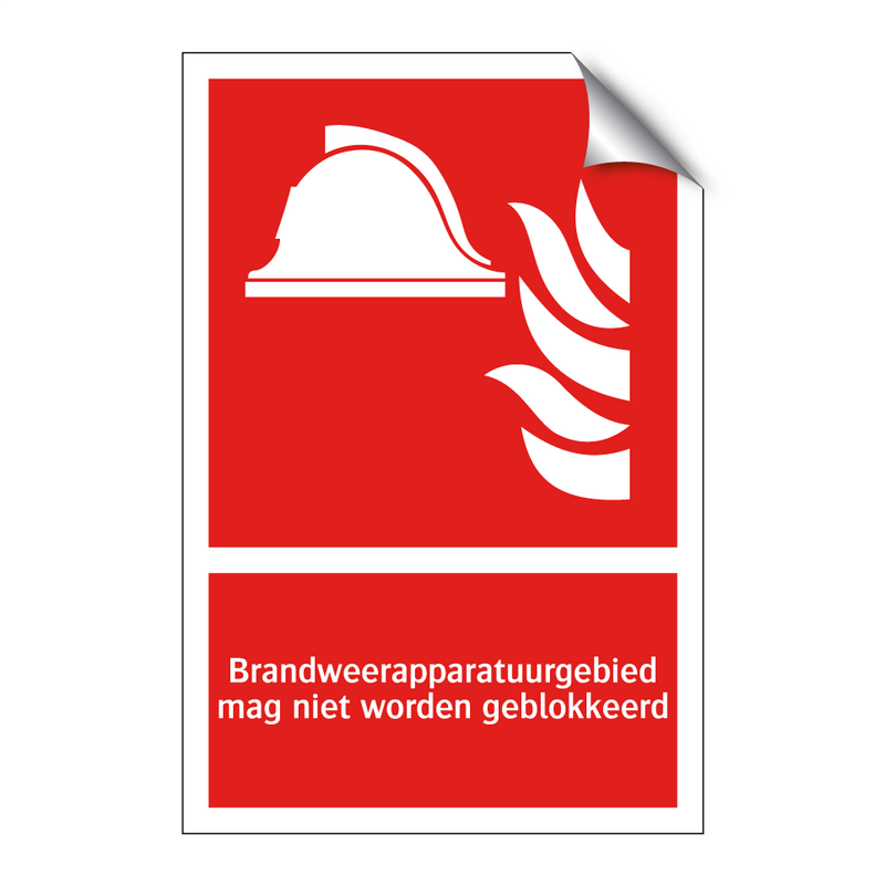 Brandweerapparatuurgebied mag niet worden geblokkeerd