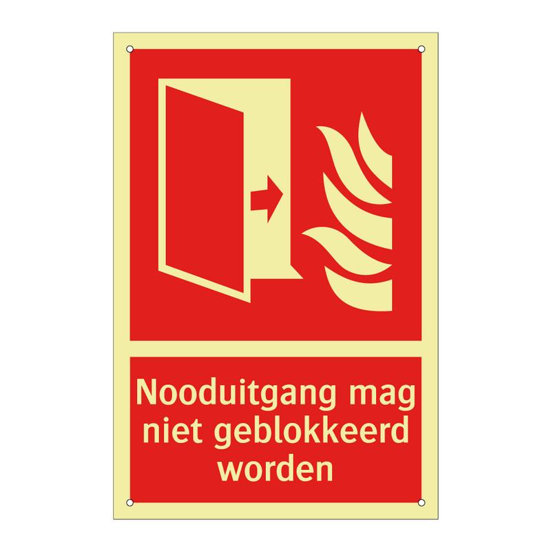 Nooduitgang mag niet geblokkeerd worden