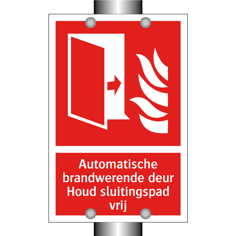 Automatische brandwerende deur Houd sluitingspad vrij