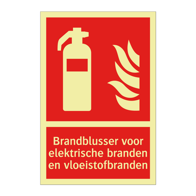 Brandblusser voor elektrische branden en vloeistofbranden