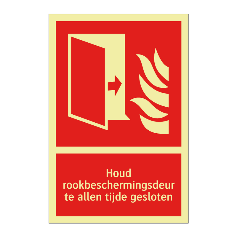 Houd rookbeschermingsdeur te allen tijde gesloten