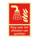 Klep voor het afsluiten van sprinkler