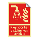 Klep voor het afsluiten van sprinkler