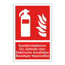 Kooldioxideblusser CO₂ Gebruikt voor: Elektrische Installaties Brandbare Vloeistoffen