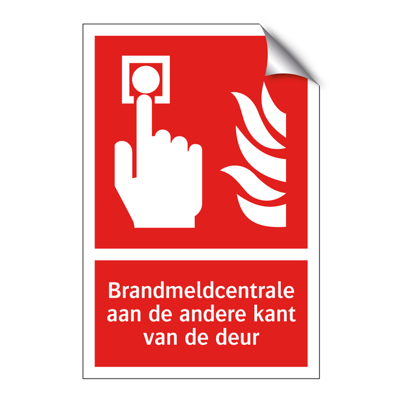 Brandmeldcentrale aan de andere kant van de deur