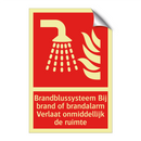 Brandblussysteem Bij brand of brandalarm Verlaat onmiddellijk de ruimte