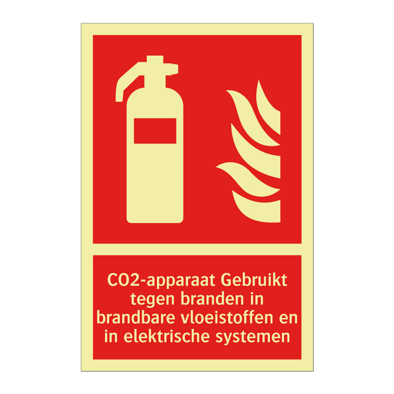 CO2-apparaat Gebruikt tegen branden in brandbare vloeistoffen en in elektrische systemen