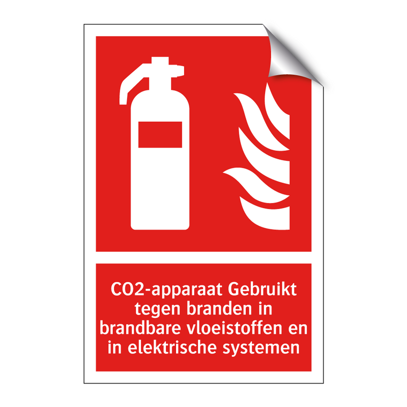 CO2-apparaat Gebruikt tegen branden in brandbare vloeistoffen en in elektrische systemen