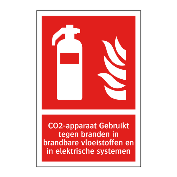 CO2-apparaat Gebruikt tegen branden in brandbare vloeistoffen en in elektrische systemen