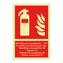Brandblusser Kooldioxide / CO² Geschikt voor het blussen van: - Brandbare vloeistoffen (B) - Gassen (C) - Elektrische installaties (E) - Kleine vetbranden (F)
