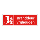 Branddeur vrijhouden