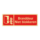 Branddeur Niet blokkeren