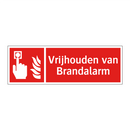 Vrijhouden van Brandalarm