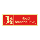 Houd branddeur vrij