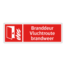 Branddeur Vluchtroute brandweer
