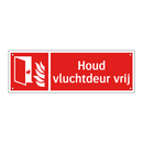 Houd vluchtdeur vrij