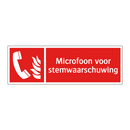 Microfoon voor stemwaarschuwing