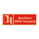 Nooddeur GEEN doorgang