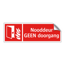 Nooddeur GEEN doorgang