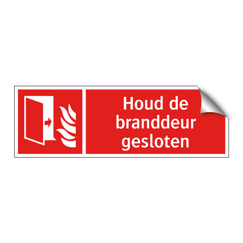 Houd de branddeur gesloten