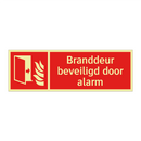 Branddeur beveiligd door alarm