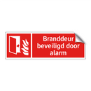 Branddeur beveiligd door alarm